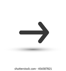 Arrow icon vector isolated on white background