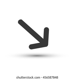 Arrow icon vector isolated on white background