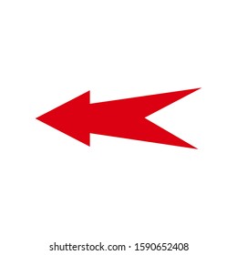Arrow icon vector ,left sign eps10