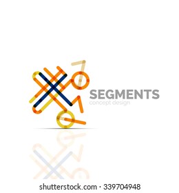 Pfeilsymbol, Vektorlogo. Branding-Element des Unternehmens Illustration