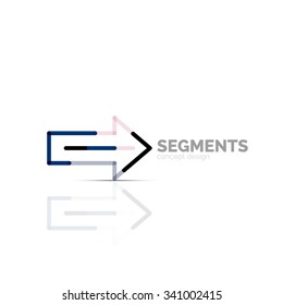 Arrow icon vector logo. Company branding element. Illustration