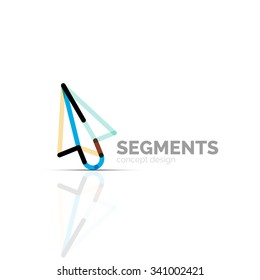 Arrow icon vector logo. Company branding element. Illustration