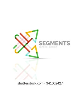 Arrow icon vector logo. Company branding element. Illustration