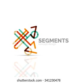 Arrow icon vector logo. Company branding element. Illustration