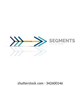 Arrow icon vector logo. Company branding element. Illustration