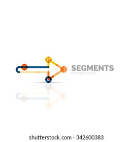 Arrow icon vector logo. Company branding element. Illustration