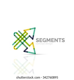 Logo del vector de icono de flecha. Elemento de marca de empresa. Ilustración