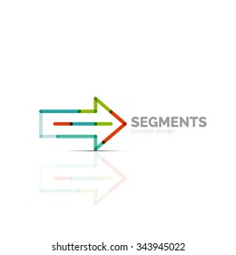 Arrow icon vector logo. Company branding element. Illustration