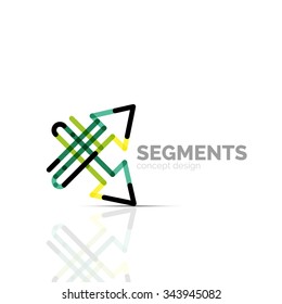 Pfeilsymbol, Vektorlogo. Branding-Element des Unternehmens Illustration