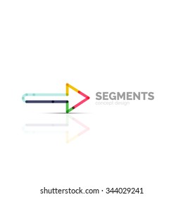 Arrow icon vector logo. Company branding element. Illustration