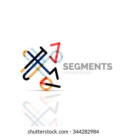 Logo del vector de icono de flecha. Elemento de marca de empresa. Ilustración