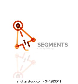 Arrow icon vector logo. Company branding element. Illustration