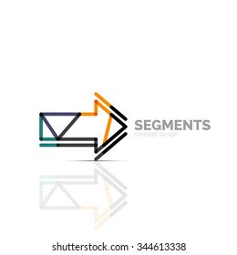 Arrow icon vector logo. Company branding element. Illustration