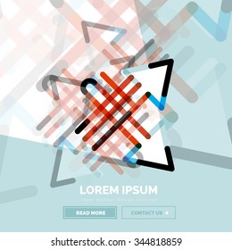 Pfeilsymbol, Vektorlogo. Branding-Element des Unternehmens Illustration