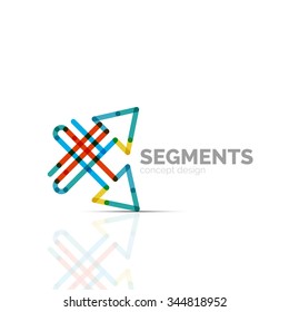 Arrow icon vector logo. Company branding element. Illustration