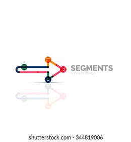 Arrow icon vector logo. Company branding element. Illustration
