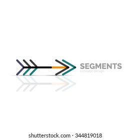 Arrow icon vector logo. Company branding element. Illustration