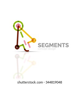 Arrow icon vector logo. Company branding element. Illustration