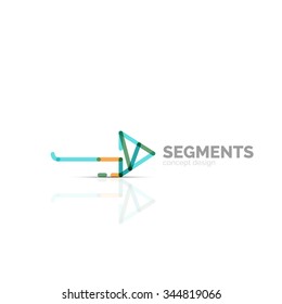 Logo del vector de icono de flecha. Elemento de marca de empresa. Ilustración