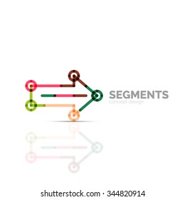 Pfeilsymbol, Vektorlogo. Branding-Element des Unternehmens Illustration