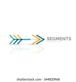 Arrow icon vector logo. Company branding element. Illustration