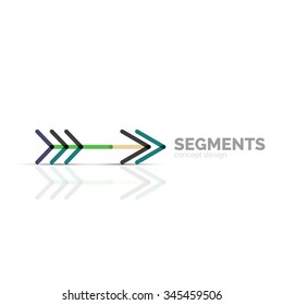 Arrow icon vector logo. Company branding element. Illustration