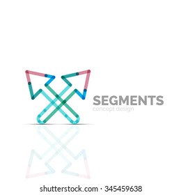 Logo del vector de icono de flecha. Elemento de marca de empresa. Ilustración