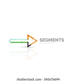 Arrow icon vector logo. Company branding element. Illustration