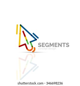 Arrow icon vector logo. Company branding element. Illustration