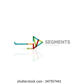 Arrow icon vector logo. Company branding element. Illustration