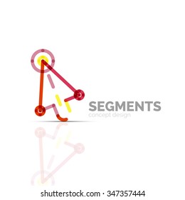 Logo del vector de icono de flecha. Elemento de marca de empresa. Ilustración