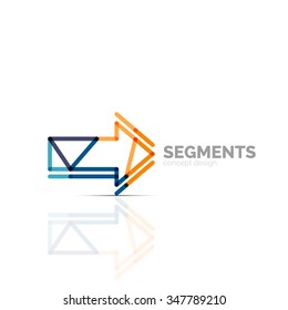 Arrow icon vector logo. Company branding element. Illustration