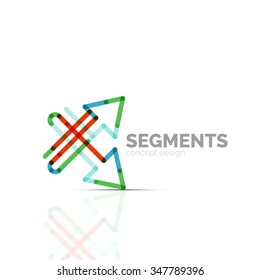 Logo del vector de icono de flecha. Elemento de marca de empresa. Ilustración