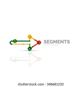 Pfeilsymbol, Vektorlogo. Branding-Element des Unternehmens Illustration