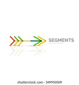 Logo del vector de icono de flecha. Elemento de marca de empresa. Ilustración