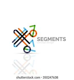 Arrow icon vector logo. Company branding element. Illustration