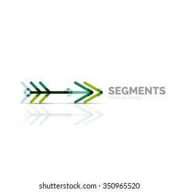 Logo del vector de icono de flecha. Elemento de marca de empresa. Ilustración