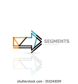Logo del vector de icono de flecha. Elemento de marca de empresa. Ilustración