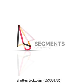 Arrow icon vector logo. Company branding element. Illustration