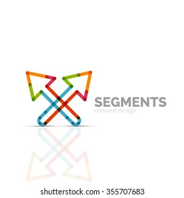 Pfeilsymbol, Vektorlogo. Branding-Element des Unternehmens Illustration
