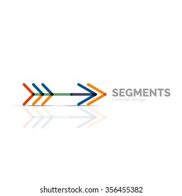 Pfeilsymbol, Vektorlogo. Branding-Element des Unternehmens Illustration