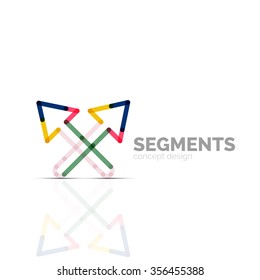 Arrow icon vector logo. Company branding element. Illustration