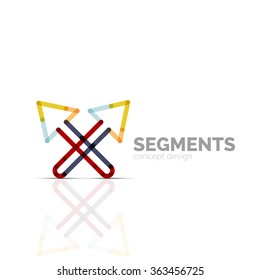 Logo del vector de icono de flecha. Elemento de marca de empresa