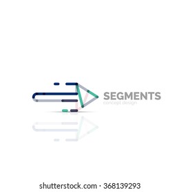 Arrow icon vector logo. Company branding element