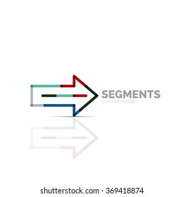 Arrow icon vector logo. Company branding element