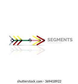 Arrow icon vector logo. Company branding element