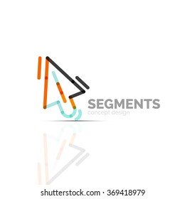 Arrow icon vector logo. Company branding element