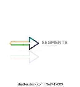 Arrow icon vector logo. Company branding element