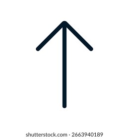 Up arrow icon, Vector logo sign, Illustration, shape, design, UX UI icon, editable eps