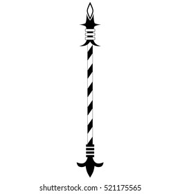 arrow icon vector logo , silhouette arrow. simple sketch tribal tattoo.